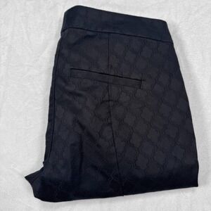 LILLY PULITZER Women's‎ 0 Black Jacquard Kelly Textured Ankle Length Skinny Pant